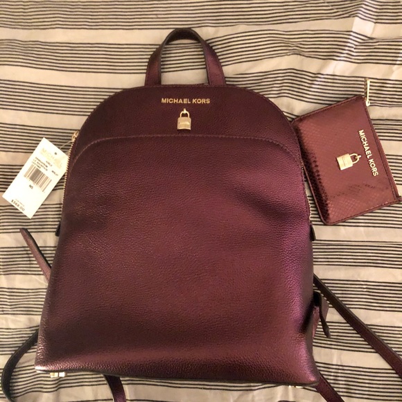 Michael Kors Handbags - Michael Kors Adele LG Backpack & Pebbled Wallet